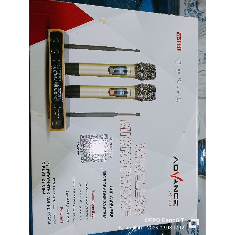mic wireless advance w1061