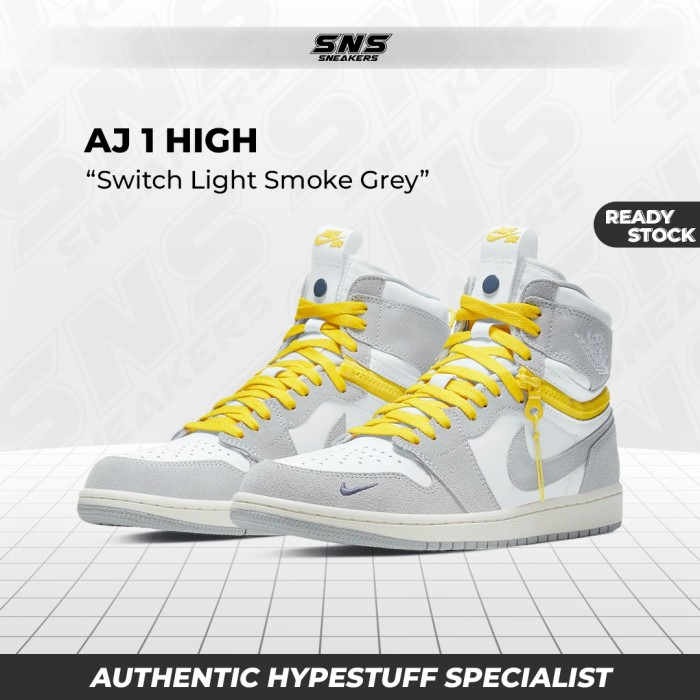 Nike Air Jordan 1 High Switch Light Smoke Grey 100% Original Authentic