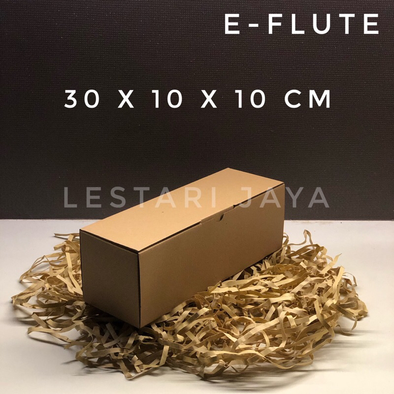 

Box Kardus E-Flute Coklat Untuk Packaging Olshop Sovenir Baju Kotak Kado Hampers Snack 30x10x10 CM
