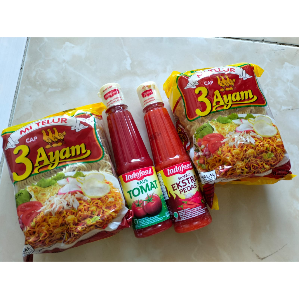 

PAKET SAOS DAN MIE TELUR ( 1 SAUS TOMAT + 1 SAUS PEDAS) + 2 MIE TELUR