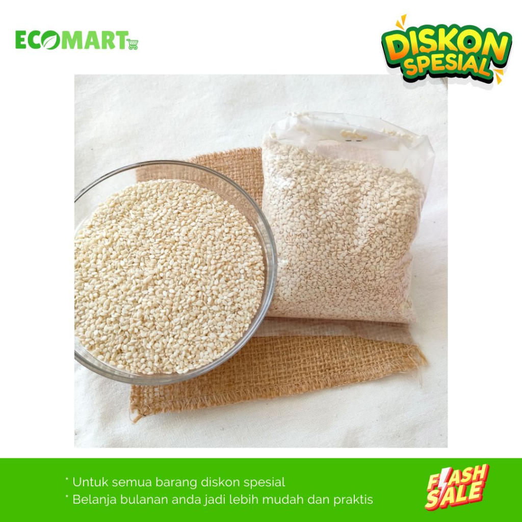 

Biji Wijen Putih 250 Gram White Sesame Seed Natural Premium Original