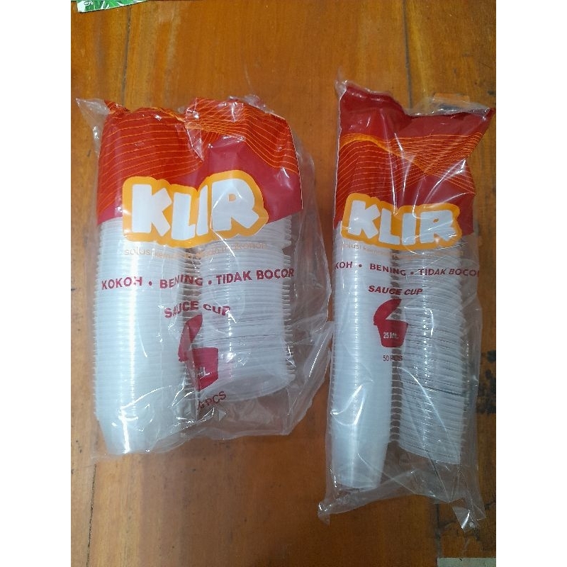 Thinwall Klir ukuran 25ml, 35ml/cup sambal/cup sauce per slop