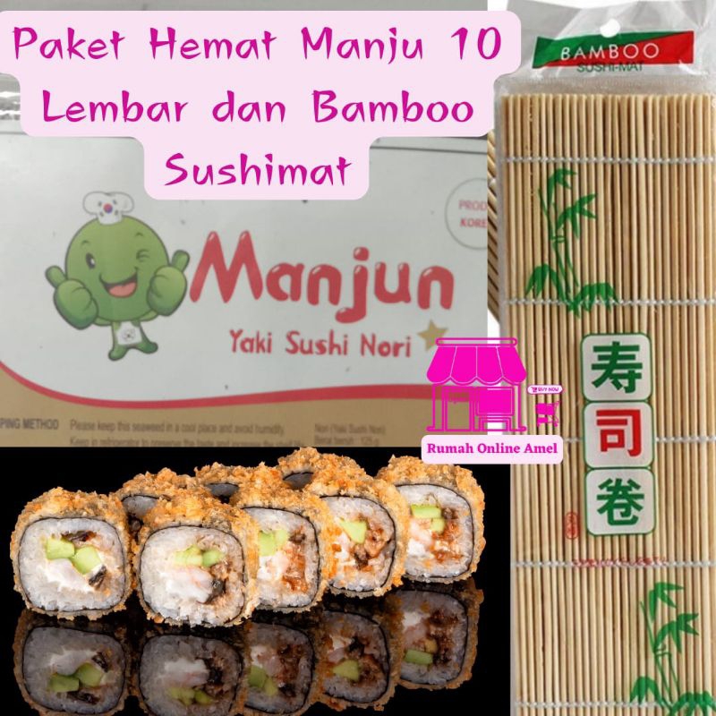 

Paket Hemat Nori Manjun Kemasan 10 Lembar dan Bamboo Sushimat