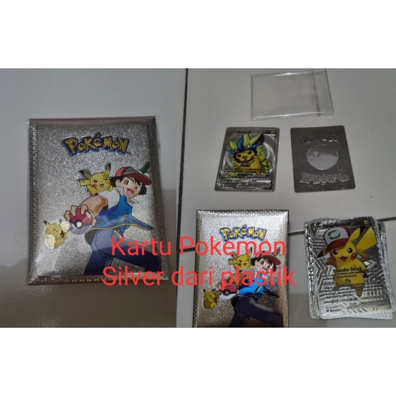 Kartu Pokemon Silver Dari Plastik