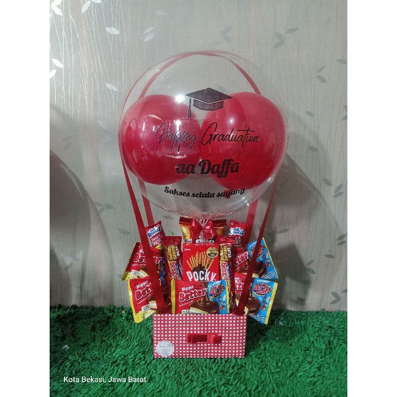 

TERMURAH DI SHOPE balon snack better / buket better / buket wisuda / hadiah ulangtahun / snack serba merah