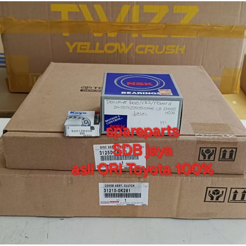 plat prodo kampas kopling set + pilot bearing flywheel Hilux Revo Fortuner vrz 2gd diesel 100% asli 