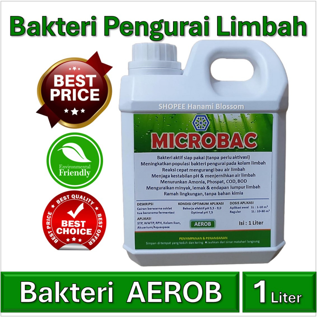 Bakteri Aerob Cair Organik Microbac Pengurai Limbah 1 Liter