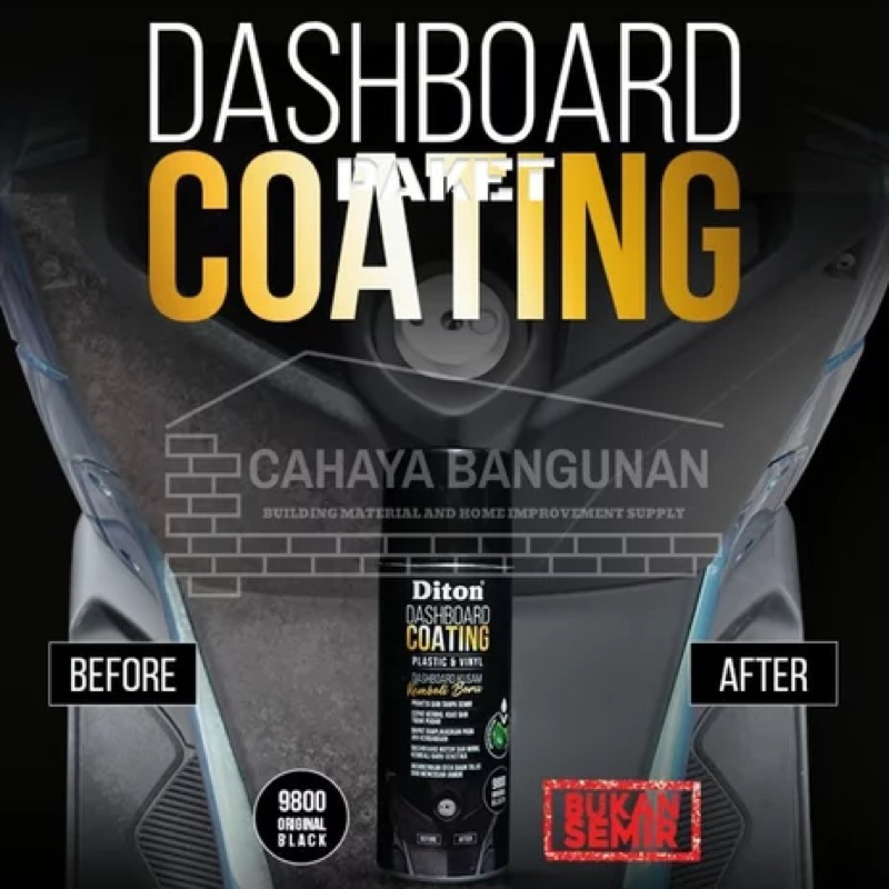 Cat semprot diton DASHBOARD COATING warna hitam original 400cc