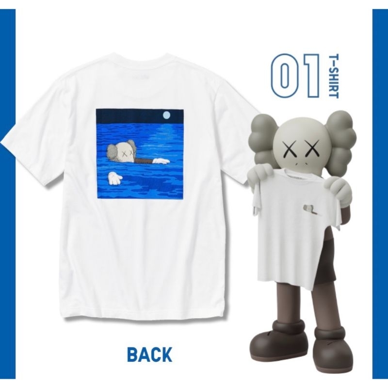 ORIGINAL UNIQLO KAWS UT KAOS BLUE