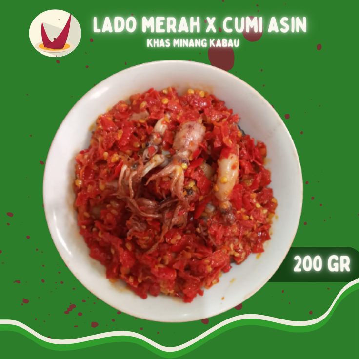 

sambal merah cumi asin / sambel merah cumi 200 gr khas minang