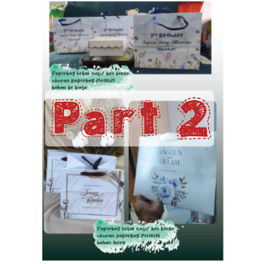 

Paperbag kotak nasi Box Bento part 2 ulang tahun, aqiqah, tasyakuran, dll
