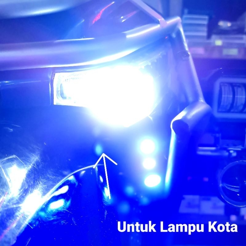 PROMO TERBARU LAMPU DRL LED EAGLE EYE (MATA ELANG) SEIN SEN RETING MINI PROJI WARNA KUNING PLASMA