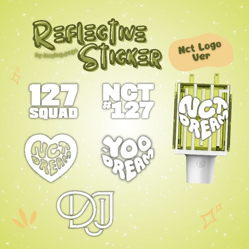 STICKER DECO LIGHTSTICK NCT LOGO VER