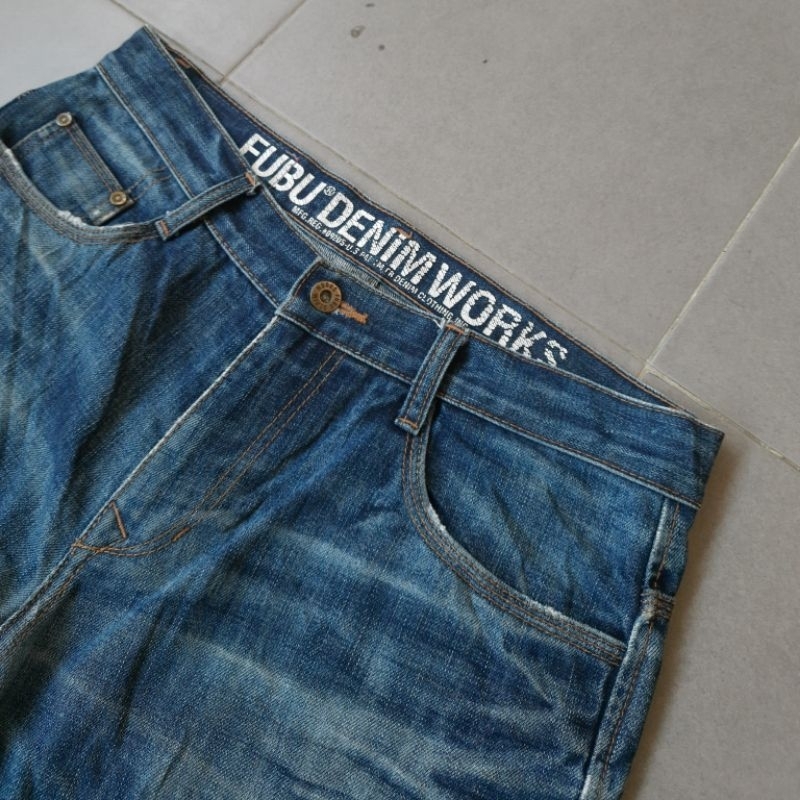 Celana Panjang Fubu Denim Works Original Jeans Bekas Second Preloved