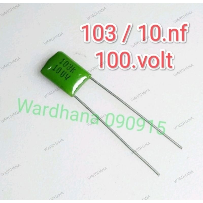 Kapasitor Milar 103 100 volt Kapasitor Milar 10 nf 100volt