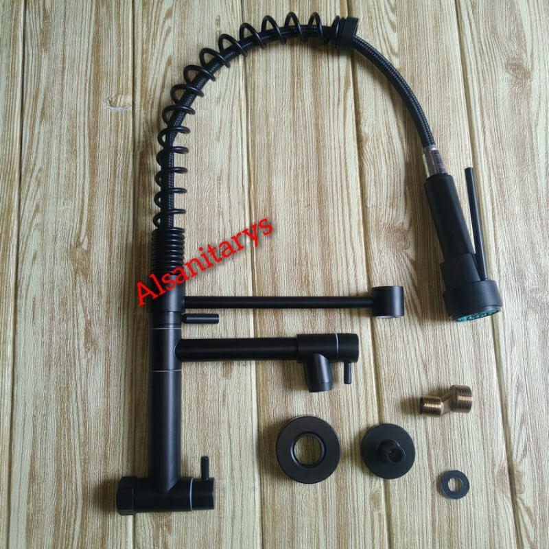 kran wastafel cuci piring/kran dapur/kran dapur fleksibel/kran cuci piring/kran tarik