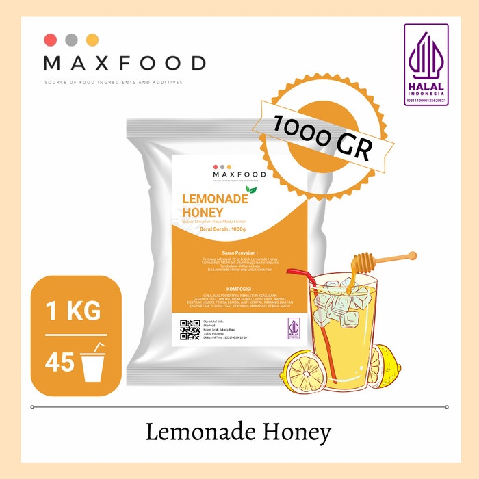 

Lemonade Honey / Bubuk Minuman Rasa Madu Lemon ( 1kg )