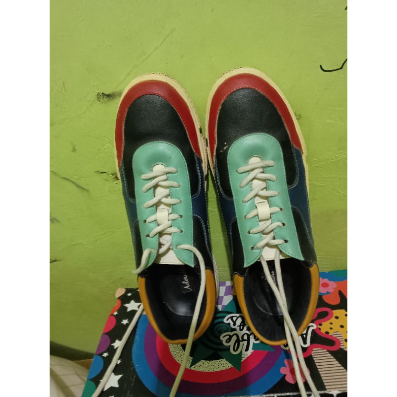 adorable projects sepatu colorblok uk 40 preloved