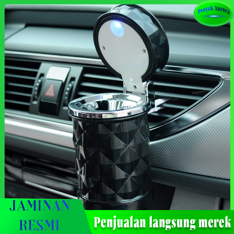 defatah.id - asbak mobil gantung led kreatif tertutup anti asap dari jakarta