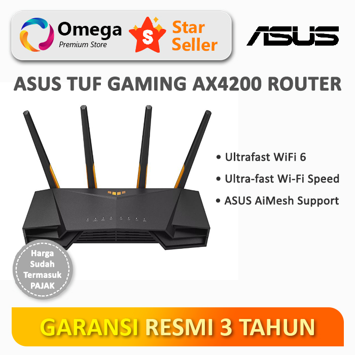 Asus TUF Gaming AX4200 Dual Band WiFi 6 Gaming Router