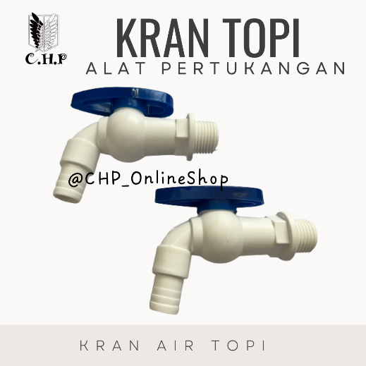 KRAN AIR / KRAN PLASTIK / KRAN TEMBOK PVC UKURAN 1/2"
