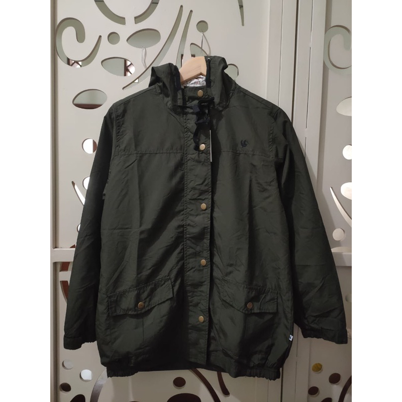 Jaket Parka Wanita Cardinal Hijau Daun 0133J06F