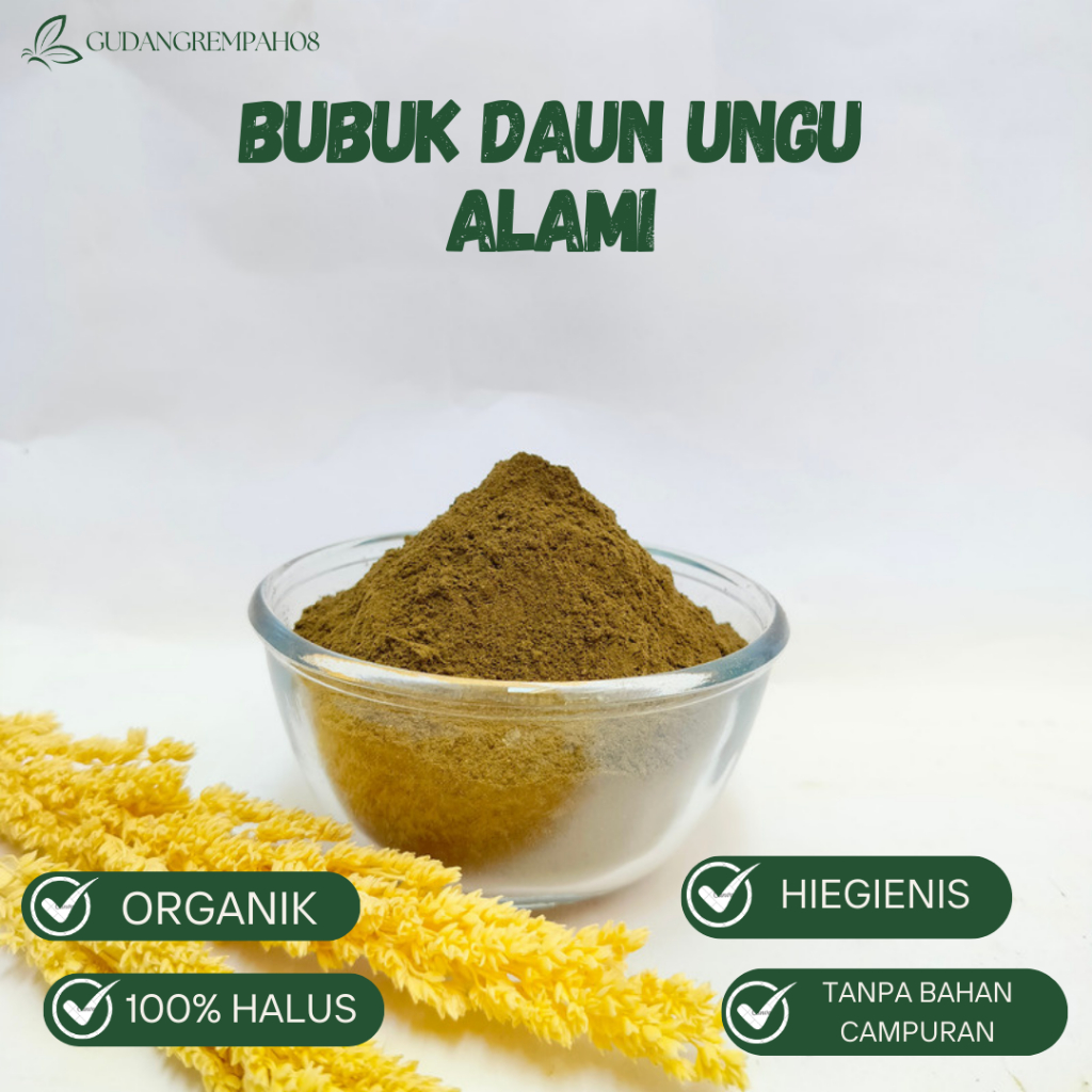 

DAUN UNGU BUBUK ORGANIK / MERINGANKAN AMBEIEN