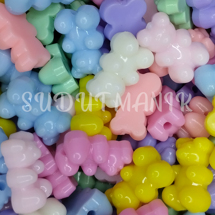 10pcs Manik mote gummy bear pastel susu