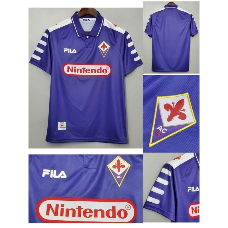 JERSEY BOLA RETRO FIORENTINA HOME NITENDO GRADE AAA IMPORT