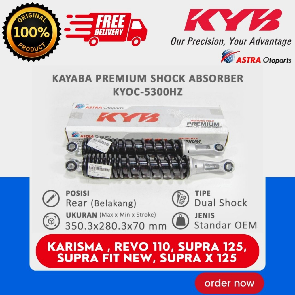 SHOCKBREAKER KAYABA KYOC-5360HZ UNTUK MOTOR BEAT / SPACY / VARIO / SOKBREKER / SHOCK BREAKER / KYOC 