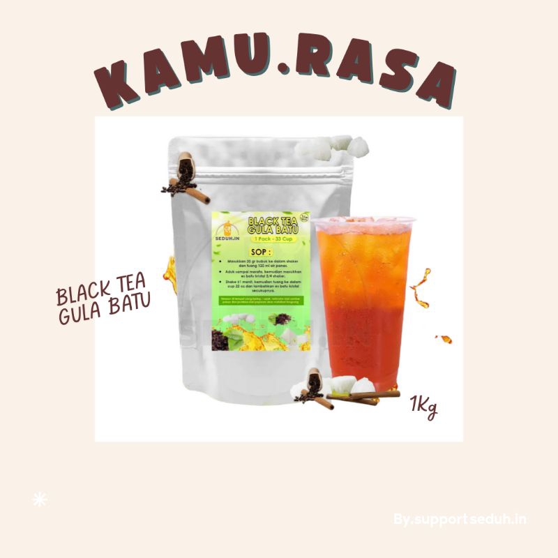 

BUBUK POWDER BLACK TEA GULA BATU 1Kg