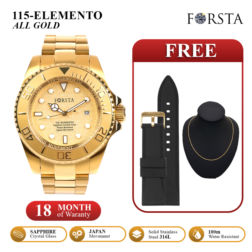 Jam Tangan Kesehatan Forsta 115 Elemento Gold Man