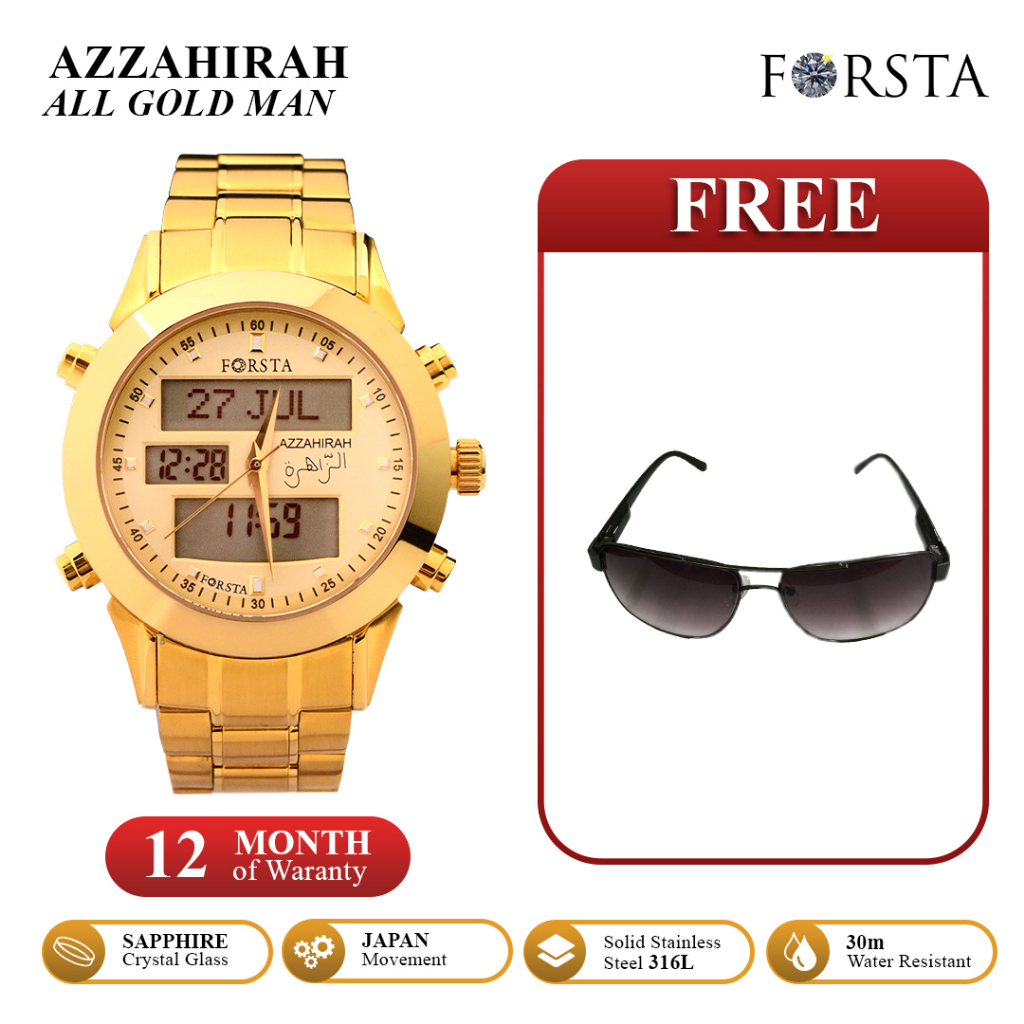 Jam Tangan Muslim Forsta Azzahirah Man All Gold