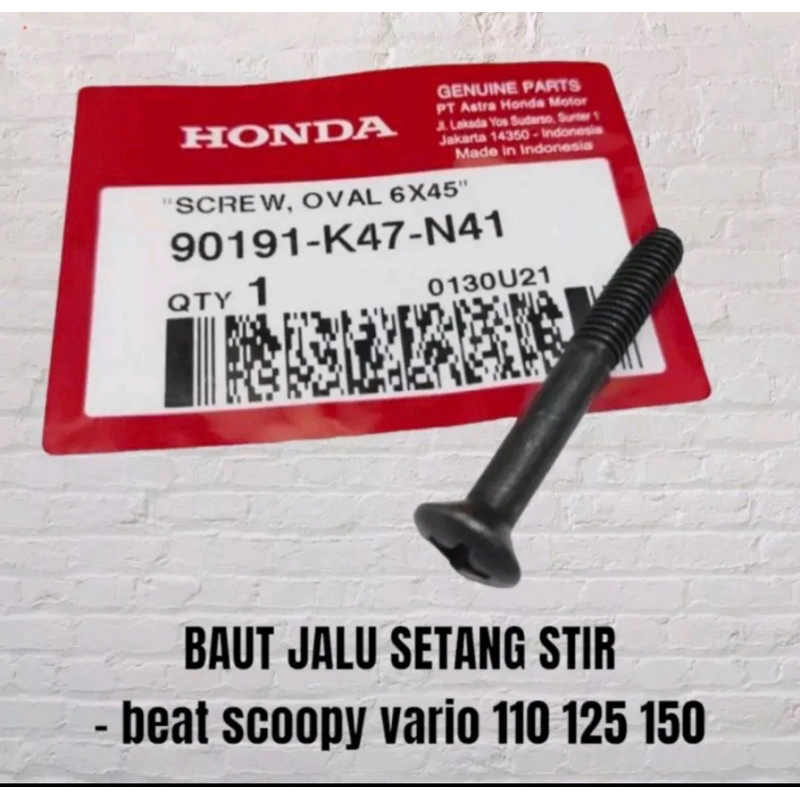 baut jalu stang setang pentolan stang stir honda beat scoopy vario 110 125 150 original