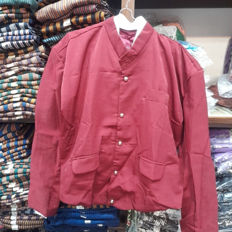 Beskap Jogja Polos Maron