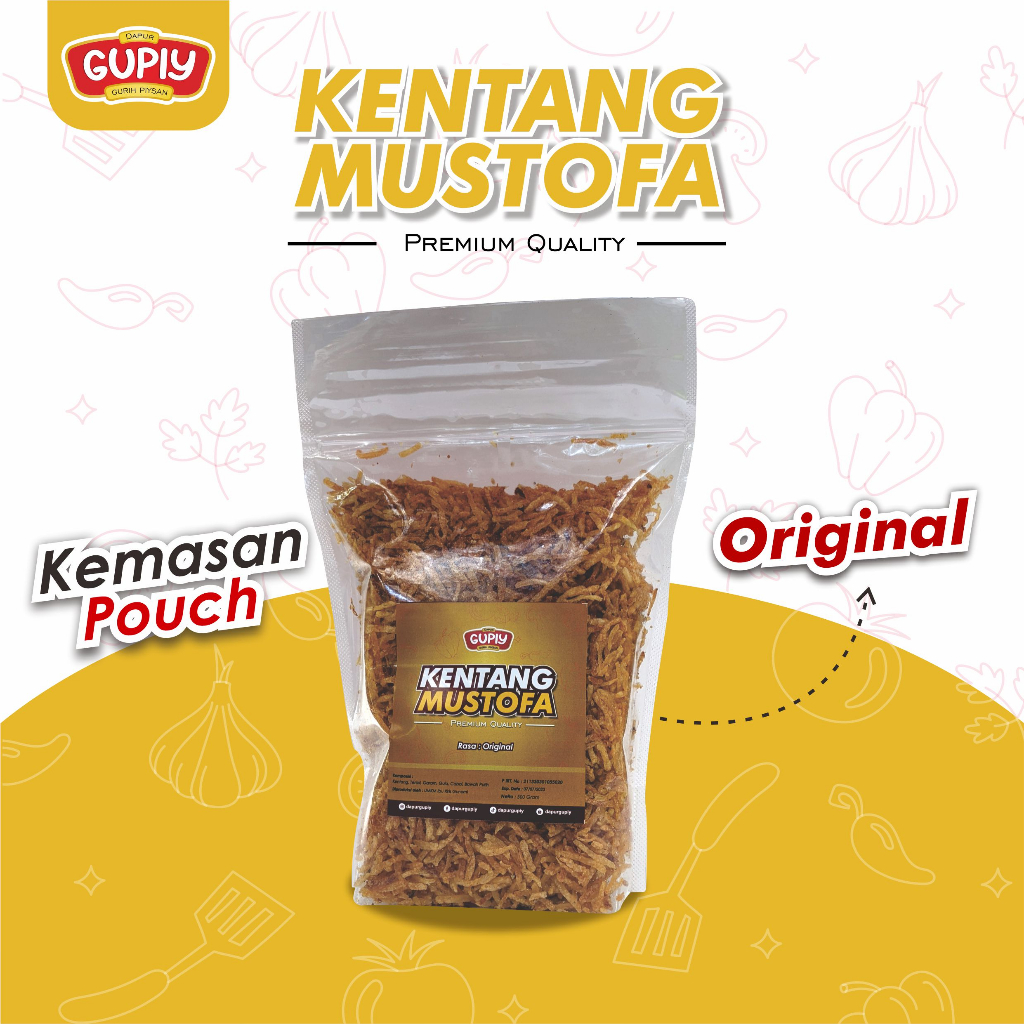 

Kentang Mustofa Premium Dapur Gupiy - Ketang Mustofa Gurih - Kentang Mustofa- Kemasan Pouch [ Original ]