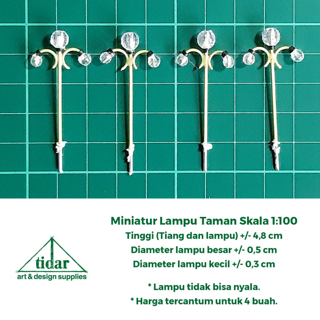 

[MR] HR - Miniatur Lampu Taman 3 Mata Skala 1:100 - Maket Lampu Hias