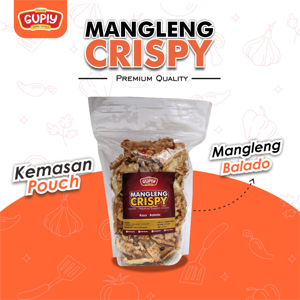 

Mangleng Crispy Dapur Gupiy - Mangleng Gurih - Mangleng - Cemilan Kemasan Pouch [ Mangleng Rasa Balado ]