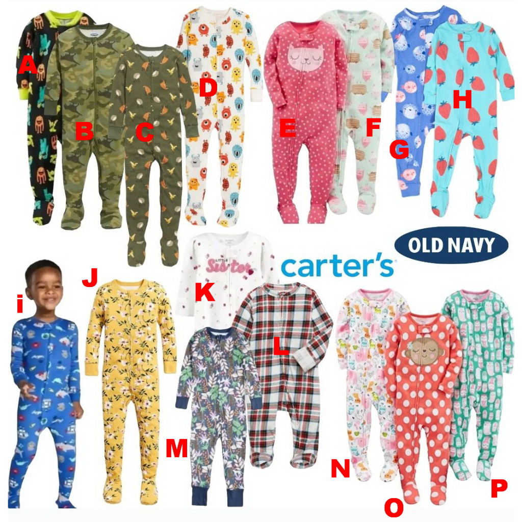 [16564] Sleepsuit Carters Old Navy baby bayi baju tidur tutup kaki piyama jumper romper  playsuit