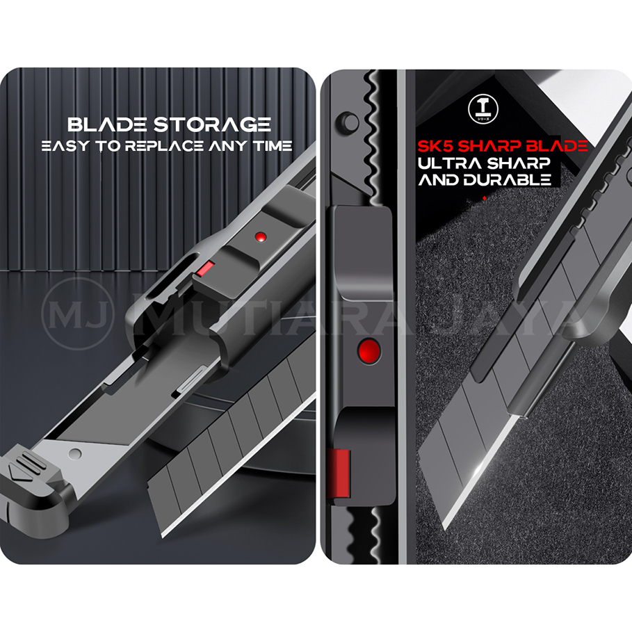 

Mg Cutter Pisau Pemotong Kertas Kulit Sk5 Tajam Auto-Lock Multifungsi