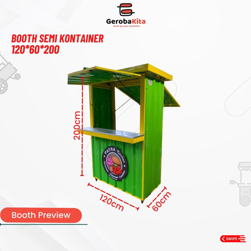 Booth Semi Container 120x60x200 Minuman