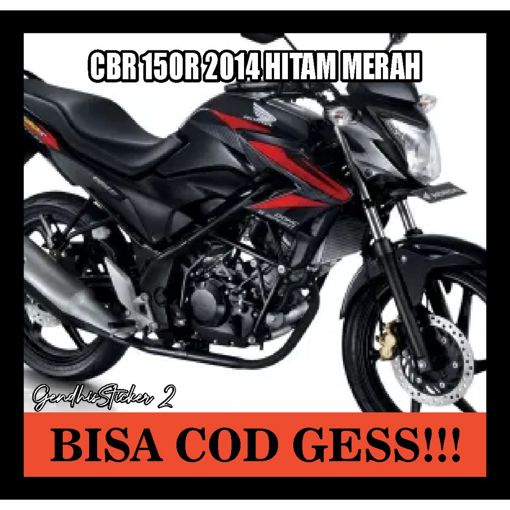 striping honda cbr 150r 2014 hitam merah