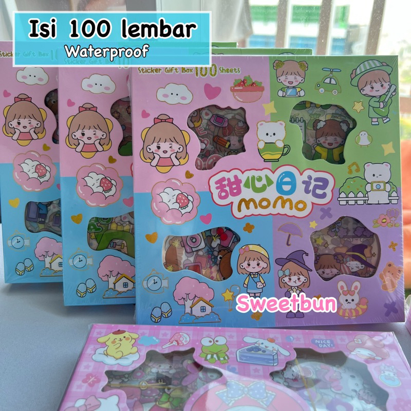 

Set 100 Lembar Sticker Momo Mixui Sticker Korea Aesthetic DIY