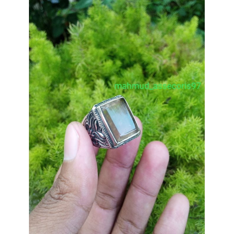 cincin akik batu solar Solok kotak asli original/ cincin akik batu solar Solok model kotak asli mura