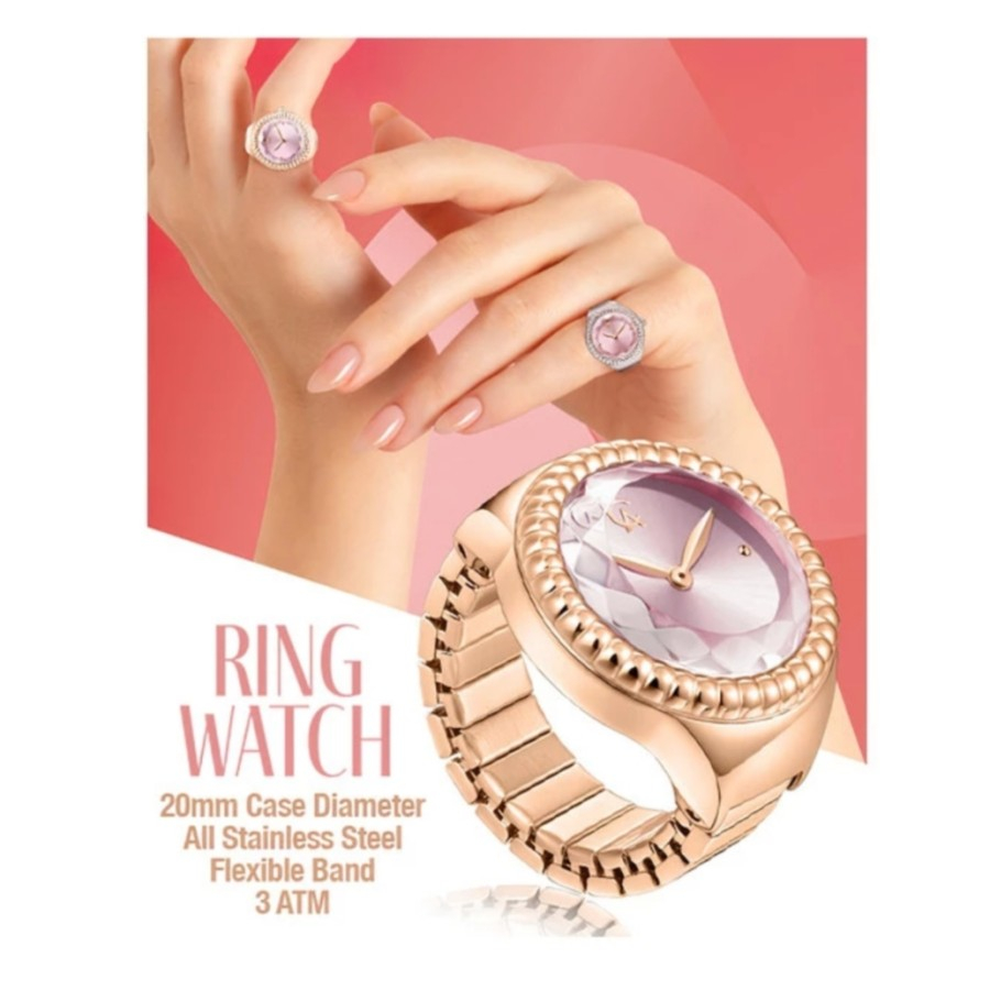 JAM TANGAN CINCIN ALEXANDRE CHRISTIE AC 2B07 ROSEGOLD PINK. ORIGINAL