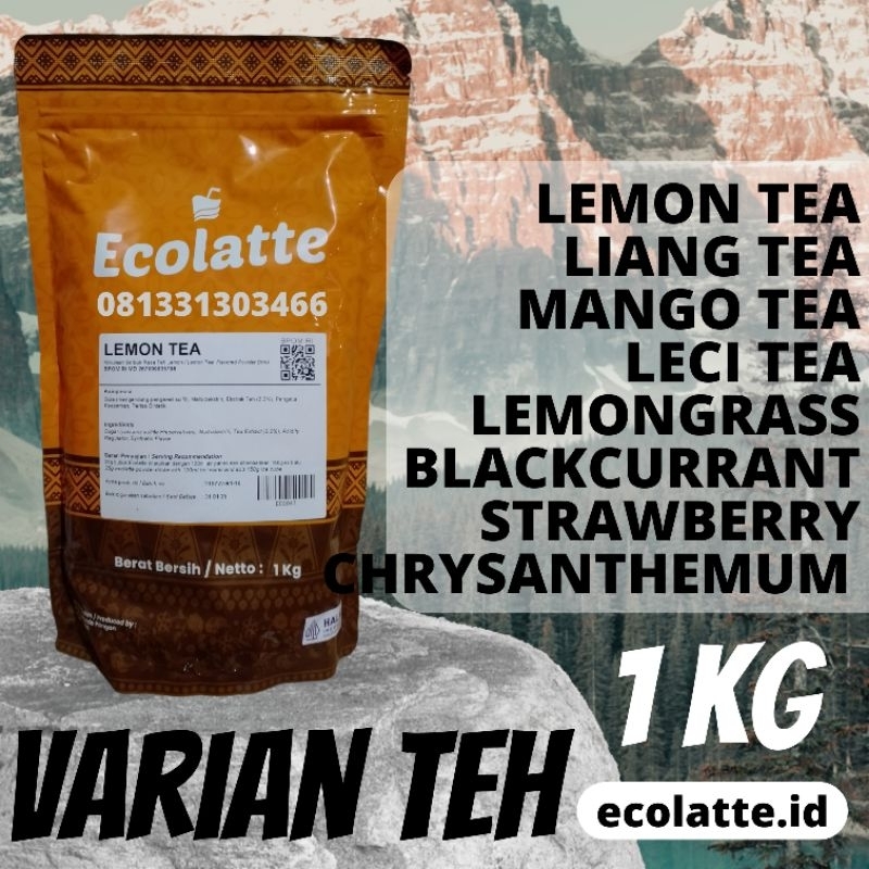 

ECOLATTE 1KG TEH LEMONTEA MANGO TEA LECI TEA BLACKCURRANT STRAWBERRY TEA LEMONGRASS