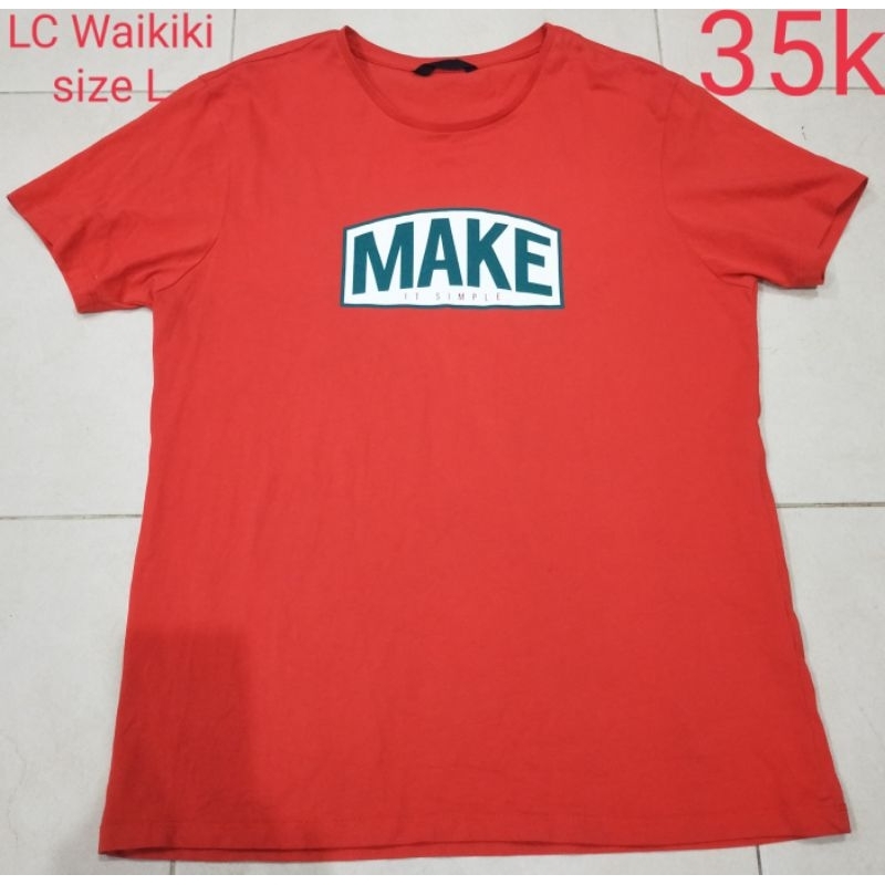CNY Kaos merah imlek natal christmas pria size L LC Waikiki super like new.