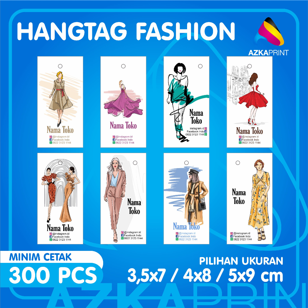 

Hangtag Custom Tema FASHION Part 1 - hangtag baju custom - hang tag custom