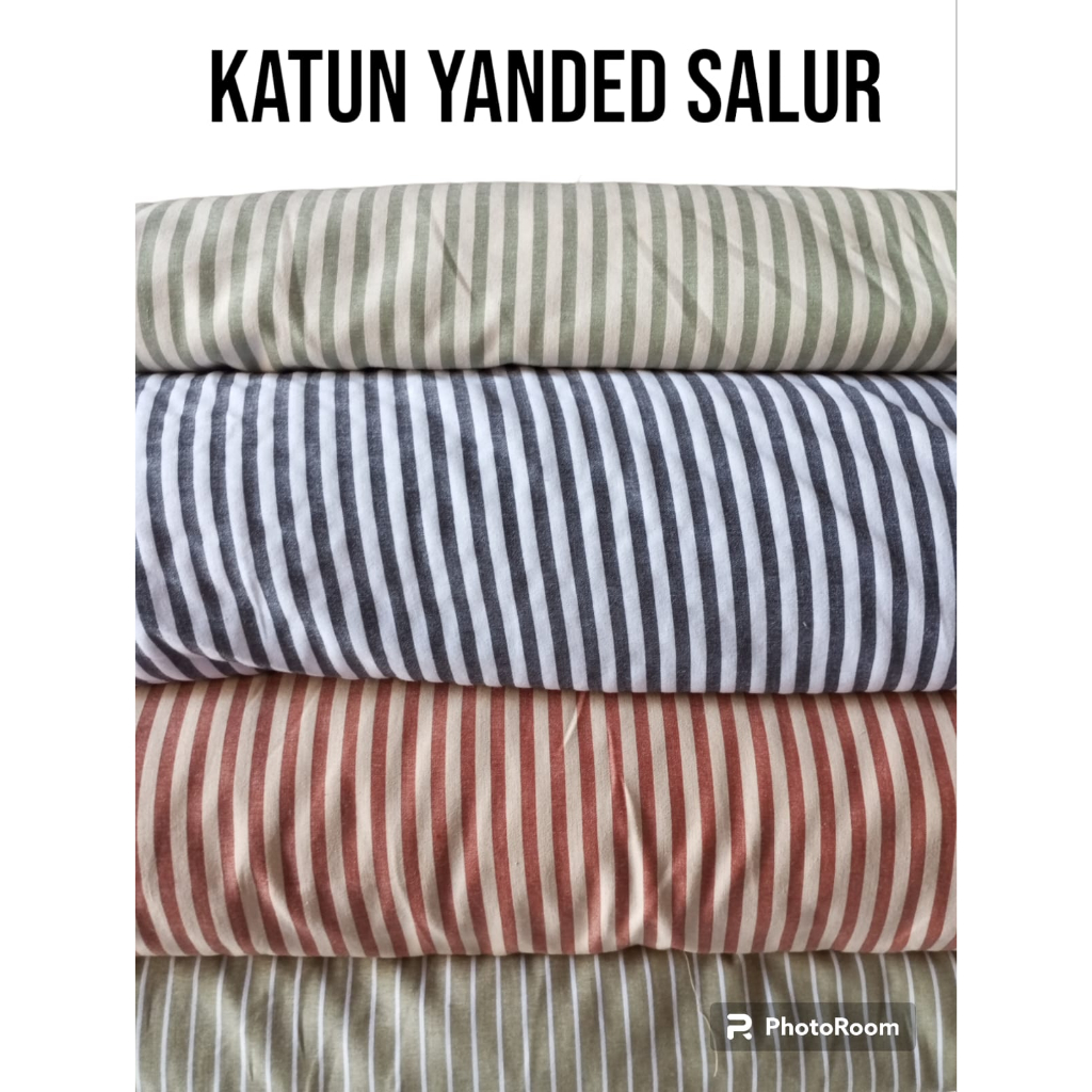 Katun Yarndyed/Yanded Motif Salur Garis Garis | Gamis Remaja 2023
