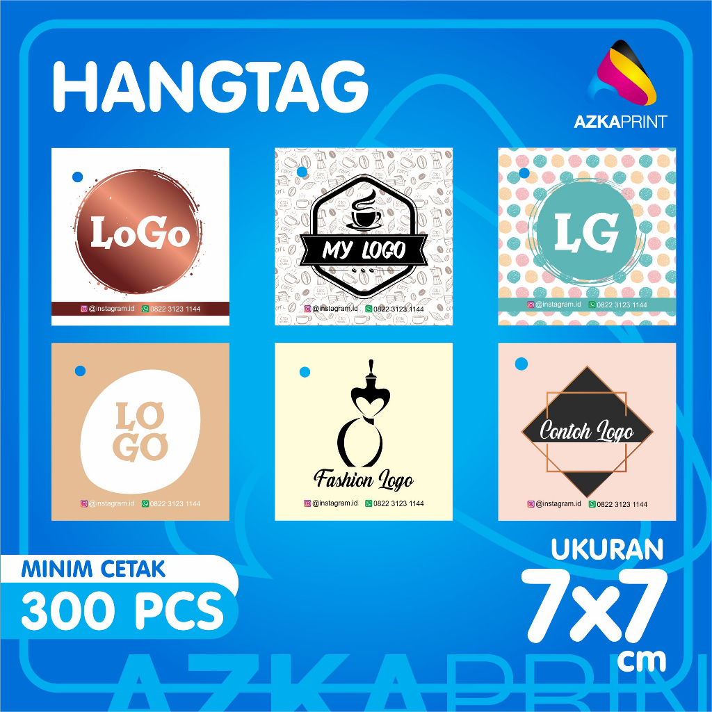 

Hangtag Custom 7x7 cm, 260 gr , Label persegi